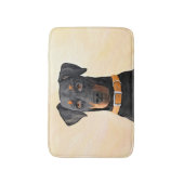 Doberman Pinscher Uncropped schilderij originele k Badmat (Voorkant Verticaal)