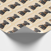 Doberman Pinscher Uncropped schilderij originele k Cadeaupapier (Hoek)