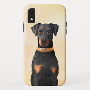 Doberman Pinscher Uncropped schilderij originele k Case-Mate iPhone Case