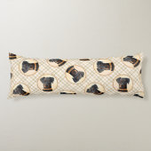 Doberman Pinscher Uncropped schilderij originele k Lichaamskussen (Voorkant)