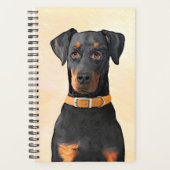 Doberman Pinscher Uncropped schilderij originele k Planner (Voorkant)