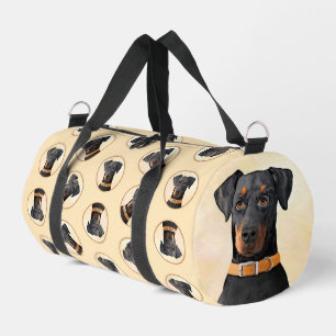 Doberman Pinscher Uncropped schilderij originele k Plunjezak