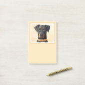 Doberman Pinscher Uncropped schilderij originele k Post-it® Notes (Op bureau)