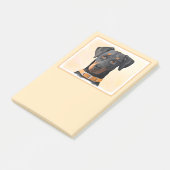Doberman Pinscher Uncropped schilderij originele k Post-it® Notes (Schuin)