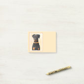 Doberman Pinscher Uncropped schilderij originele k Post-it® Notes (Op bureau)