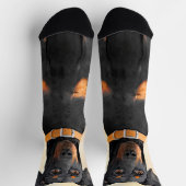 Doberman Pinscher Uncropped schilderij originele k Sokken (Top)