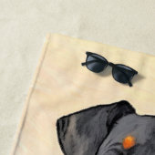 Doberman Pinscher Uncropped schilderij originele k Strandlaken (In situ)