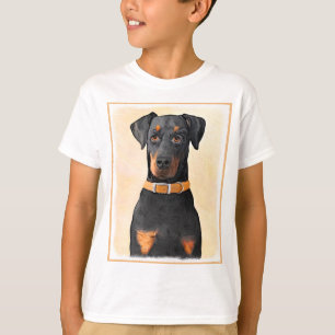 Doberman Pinscher Uncropped schilderij originele k T-shirt