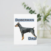 Doberman Pinscher Vader 4 Briefkaart (Staand voorkant)