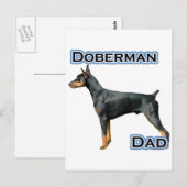 Doberman Pinscher Vader 4 Briefkaart (Voorkant / Achterkant)