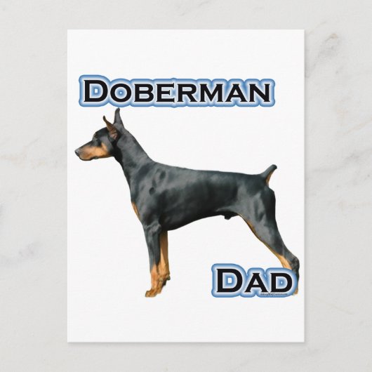 Doberman Pinscher Vader 4 Briefkaart (Voorkant)
