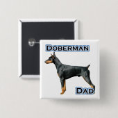 Doberman Pinscher Vader 4 - Button (Voorkant /achterkant)