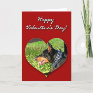 Doberman Pinscher-Valentijnsdag Feestdagen Kaart