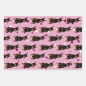 Doberman Pinscher Valentijnsdag Inpakpapier Vel (Voorkant 2)