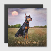 Doberman Pinscher Verjaardag Magnetische Kaart (Voorkant / Achterkant)
