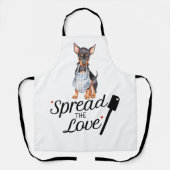 Doberman Pinscher verspreidde de liefde Schort (Voorkant)