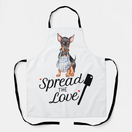 Doberman Pinscher verspreidde de liefde Schort (Voorkant)