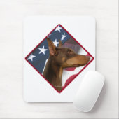 Doberman Pinscher Vlag 2 Muismat (Met muis)