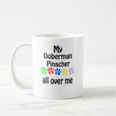 Doberman Pinscher wandelt design Koffiemok (Links)