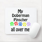 Doberman Pinscher wandelt design Muismat (Met muis)
