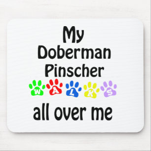 Doberman Pinscher wandelt design Muismat