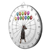 Doberman Pinscher wenst Gelukkig Nieuwjaar 2016 Dartbord (Voorkant Rechts)