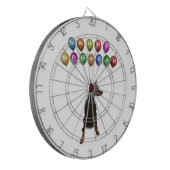 Doberman Pinscher wenst Gelukkig Nieuwjaar 2016 Dartbord (Voorkant Links)