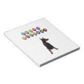 Doberman Pinscher wenst Gelukkig Nieuwjaar 2016 Notitieblok (Schuin)