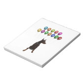 Doberman Pinscher wenst Gelukkig Nieuwjaar 2016 Notitieblok (Linkerzijde)