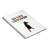 Doberman Pinscher wenst Gelukkig Nieuwjaar 2016 Notitieboek (Rechterzijde)