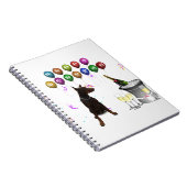 Doberman Pinscher wenst Gelukkig Nieuwjaar 2016 Notitieboek (Rechterzijde)