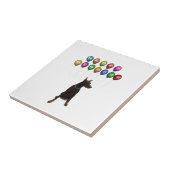 Doberman Pinscher wenst Gelukkig Nieuwjaar 2016 Tegeltje (Zijkant)