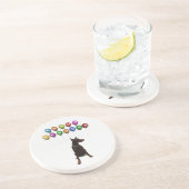 Doberman Pinscher wenst Gelukkig Nieuwjaar 2016 Zandsteen Onderzetter (Zijkant)