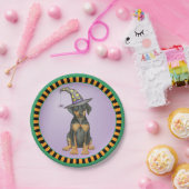 Doberman Pinscher Witch Paper Bord (Feest)