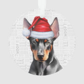 Doberman Pinscher with Name and Photo Christmas Ornament (achterkant)
