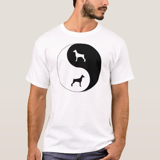 Doberman Pinscher Yin Yang T-shirt (Voorkant)