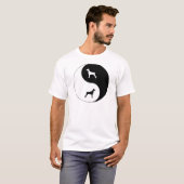 Doberman Pinscher Yin Yang T-shirt (Voorkant volledig)