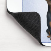 Doberman Pinscher (zwart-wit) DOB1 Muismat (Hoek)