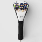 Doberman Pinschers-hond monogrammen golfdekking Golfheadcover (Voorkant)