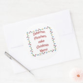 Doberman Pinschers maken Kerstmis ... - Sticker (Envelop)