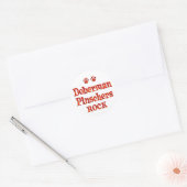 Doberman Pinschers Rock Ronde Sticker (Envelop)