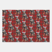 Doberman Pinshcer Christmas Dog and Red Plaid Inpakpapier Vel (Voorkant 2)