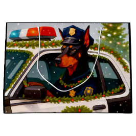 Doberman Police Holiday Card Groot Cadeauzakje