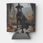 Doberman pompoenen Halloween eng Blikjeskoeler (Voorkant)