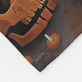 Doberman pompoenen Halloween eng Fleece Deken (Hoek)