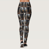 Doberman pompoenen Halloween eng Leggings (Achterkant)