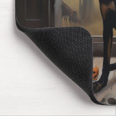 Doberman pompoenen Halloween eng Muismat (Hoek)