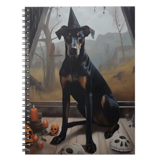 Doberman pompoenen Halloween eng Notitieboek (Voorkant)