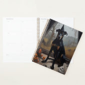 Doberman pompoenen Halloween eng Planner (Display)