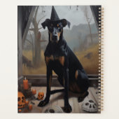 Doberman pompoenen Halloween eng Planner (Achterkant)